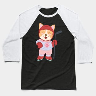 Hokey Cute Puppy Dog Player - Kids gift design Baseball T-Shirt